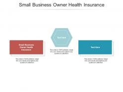 Small business owner health insurance ppt powerpoint presentation gallery visuals cpb