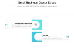 Small business owner stress ppt powerpoint presentation icon designs cpb