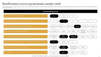 Small Business Questionnaire Sample Powerpoint Ppt Template Bundles Survey Designed Idea