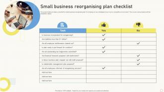 Small Business Reorganising Plan Checklist