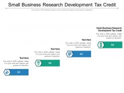 Small business research development tax credit ppt presentation gallery summary cpb