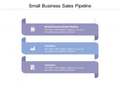 Small business sales pipeline ppt powerpoint presentation model example cpb