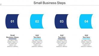 Small Business Steps Ppt Powerpoint Presentation Ideas Display Cpb