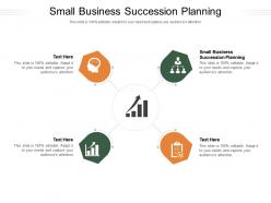 Small business succession planning ppt powerpoint presentation professional model cpb