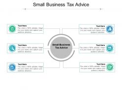 Small business tax advice ppt powerpoint presentation professional visual aids cpb