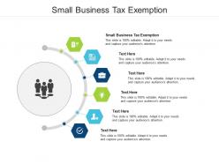 Small business tax exemption ppt powerpoint presentation summary deck cpb