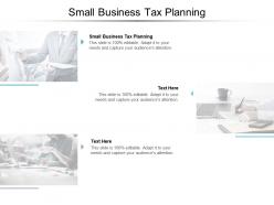Small business tax planning ppt powerpoint presentation icon mockup cpb