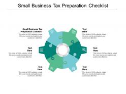 Small business tax preparation checklist ppt powerpoint presentation icon topics cpb