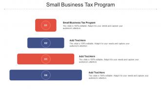 Small Business Tax Program Ppt Powerpoint Presentation Model Example Introduction Cpb