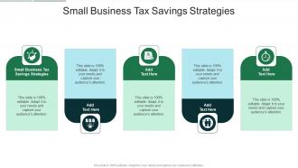 Small Business Tax Savings Strategies In Powerpoint And Google Slides Cpb