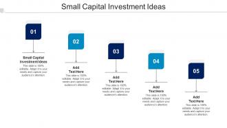 Small Capital Investment Ideas Ppt Powerpoint Presentation Inspiration Slide Portrait Cpb