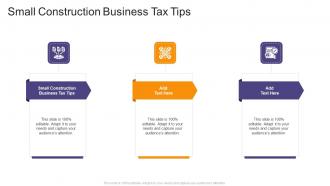 Small Construction Business Tax Tips In Powerpoint And Google Slides Cpb