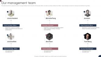 Small Enterprise Company Profile Our Management Team