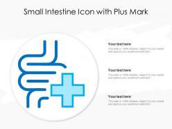 Small intestine icon with plus mark