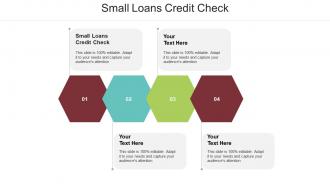 Small loans credit check ppt powerpoint presentation infographics design inspiration cpb