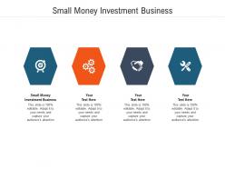 Small money investment business ppt powerpoint presentation ideas microsoft cpb