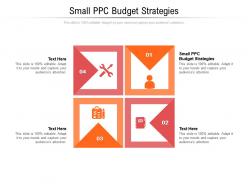Small ppc budget strategies ppt powerpoint presentation gallery format ideas cpb