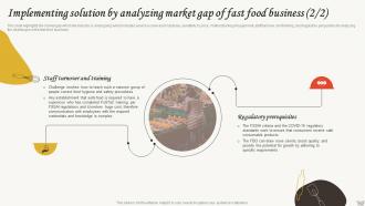 Small Restaurant Business Implementing Solution By Analyzing Market Gap Of Fast Food BP SS Editable Multipurpose