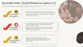 Small Restaurant Business Plan Key Market Trends Fast Food Business At A Glance BP SS