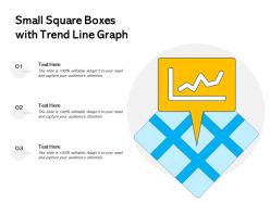 Small square boxes with trend line graph