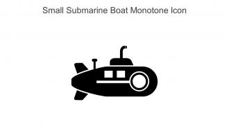 Small Submarine Boat Monotone Icon In Powerpoint Pptx Png And Editable Eps Format
