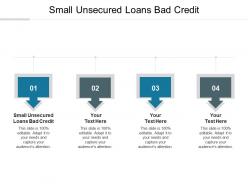 Small unsecured loans bad credit ppt powerpoint presentation inspiration portrait cpb