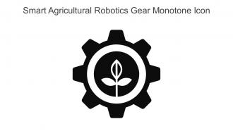Smart Agricultural Robotics Gear Monotone Icon In Powerpoint Pptx Png And Editable Eps Format