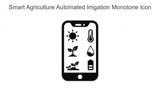 Smart Agriculture Automated Irrigation Monotone Icon In Powerpoint Pptx Png And Editable Eps Format