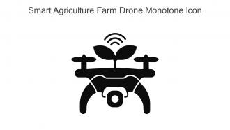 Smart Agriculture Farm Drone Monotone Icon In Powerpoint Pptx Png And Editable Eps Format
