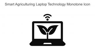 Smart Agriculturing Laptop Technology Monotone Icon In Powerpoint Pptx Png And Editable Eps Format