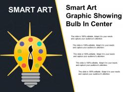 Smart art graphic showing bulb in center