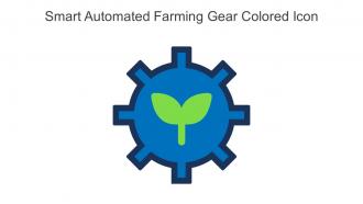 Smart Automated Farming Gear Colored Icon In Powerpoint Pptx Png And Editable Eps Format