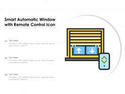 Smart automatic window with remote control icon