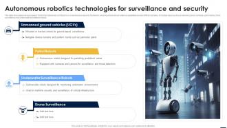 Smart Automation Robotics Autonomous Robotics Technologies For Surveillance And Security RB SS