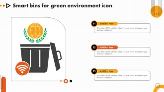 Smart Bins For Green Environment Icon