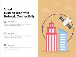 Smart building icon with network connectivity