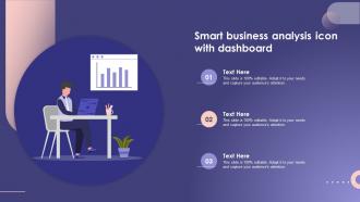 Smart Business Analysis Icon With Dashboard