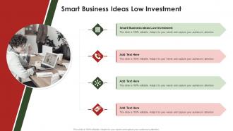 Smart Business Ideas Low Investment In Powerpoint And Google Slides Cpb