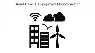 Smart Cities Development Monotone Icon In Powerpoint Pptx Png And Editable Eps Format