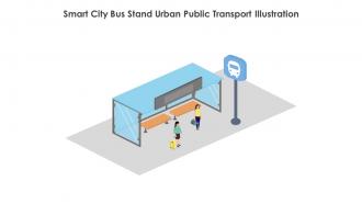 Smart City Bus Stand Urban Public Transport Illustration