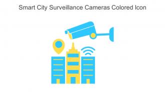 Smart City Surveillance Cameras Colored Icon In Powerpoint Pptx Png And Editable Eps Format