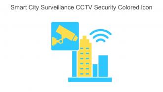 Smart City Surveillance CCTV Security Colored Icon In Powerpoint Pptx Png And Editable Eps Format