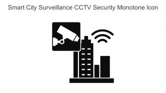 Smart City Surveillance CCTV Security Monotone Icon In Powerpoint Pptx Png And Editable Eps Format