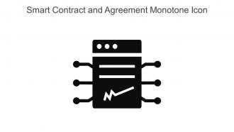 Smart Contract And Agreement Monotone Icon In Powerpoint Pptx Png And Editable Eps Format