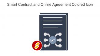Smart Contract And Online Agreement Colored Icon In Powerpoint Pptx Png And Editable Eps Format