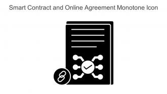 Smart Contract And Online Agreement Monotone Icon In Powerpoint Pptx Png And Editable Eps Format