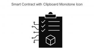 Smart Contract With Clipboard Monotone Icon In Powerpoint Pptx Png And Editable Eps Format
