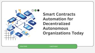 Smart Contracts Automation For Decentralized Autonomous Organizations Today PPT Presentation AT