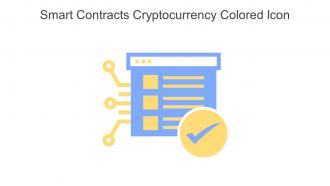 Smart Contracts Cryptocurrency Colored Icon In Powerpoint Pptx Png And Editable Eps Format