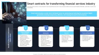 Smart Contracts For Transforming Financial Services Exploring The Disruptive Potential BCT SS